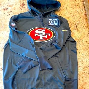 Nike 49ers Mens L Intercept Cancer Hoodie